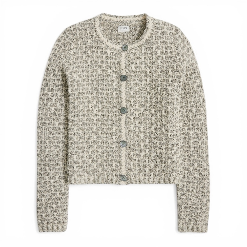 J. Crew tweed cardigan sweater lady jacket 2X